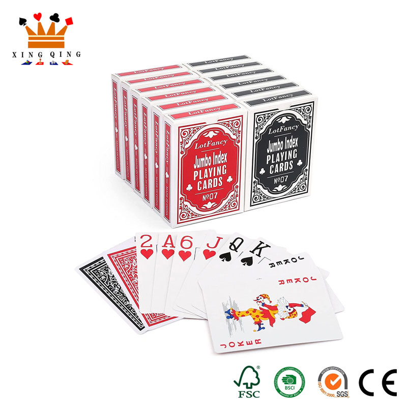 Cartes à jouer classiques de casino à index géant